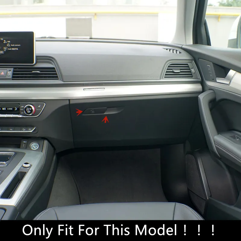 Stainless Steel Copilot Glove Box Decals For Audi Q5 FY 2018 2019