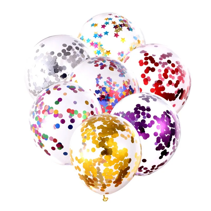 12 inch pailletten gevulde latex ballon mode multicolor ballon clear ballonnen nieuwigheid kind speelgoed verjaardagsfeestje bruiloft decoratie dbc vt1706