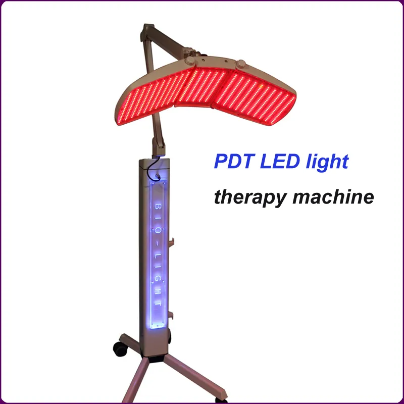 HEET!!! Topkwaliteit Floor Standing Professional LED PDT Bio-Light Therapy Machine Red Light + Blue Light + Infrared Light Therapy
