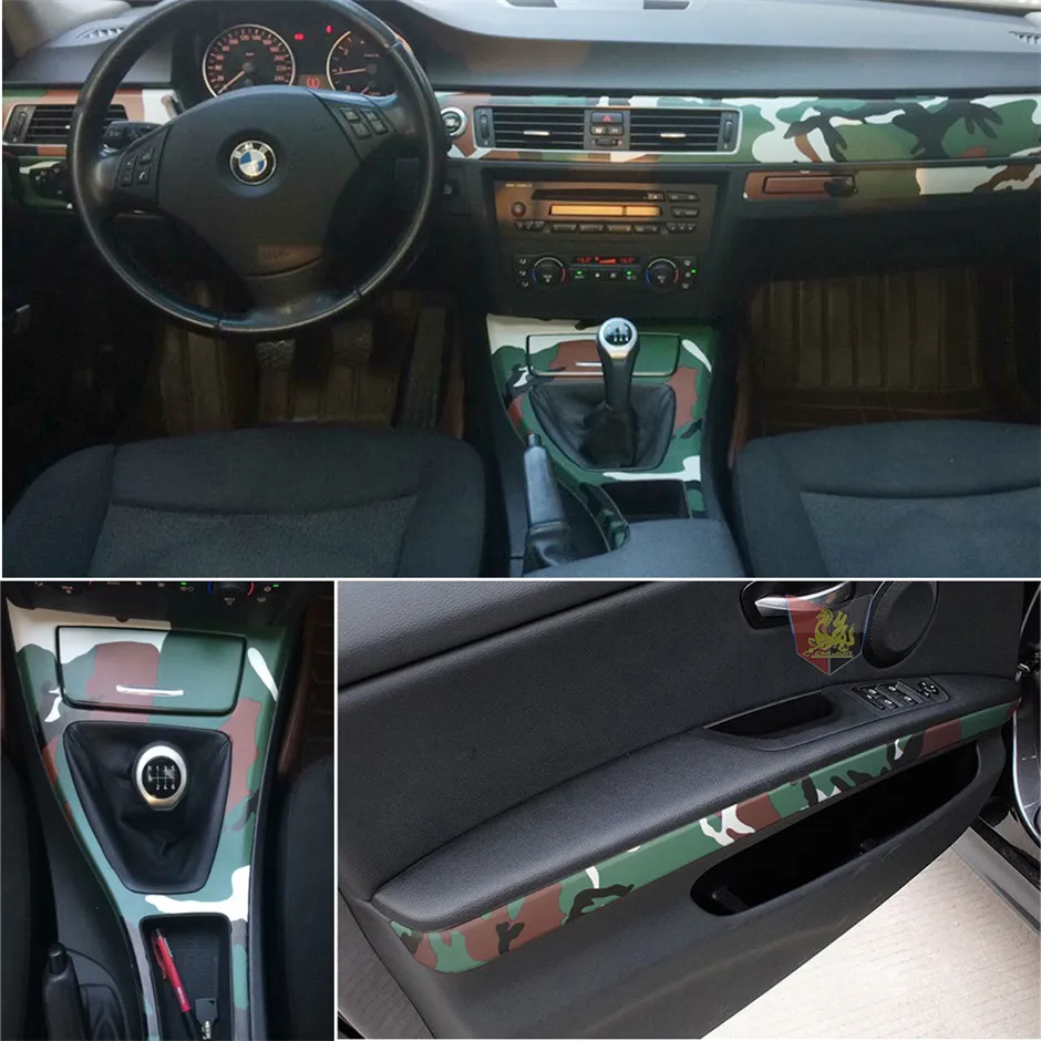 For 2005-2012 BMW E90 E92 E93 Car Interior Carbon Fiber Wrap Trim Sticker  Decals