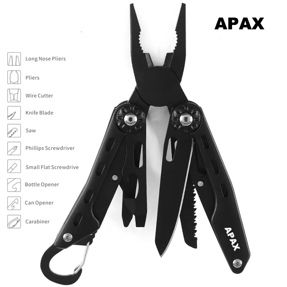 Apax multitool multi-alicates, 11 em 1, conveniente e rápido, um aço inoxidável multiuso K3693