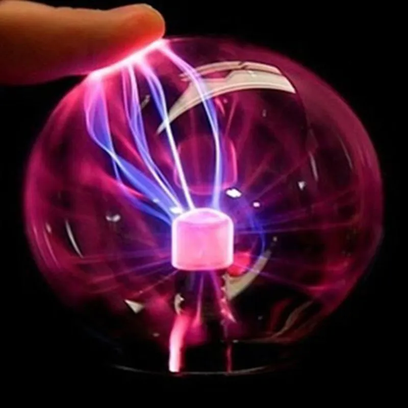 Crystal Plasma Light Ball Elektrostatisk Induktion Bollar LED Lights USB Power Battery Party Decoration Barngåva