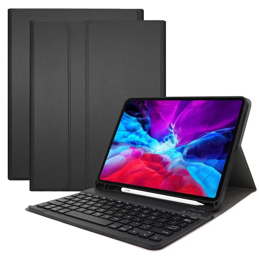 Avtagbar trådlös Bluetooth -tangentbordfodral för iPad Pro 11 2020 -version med bakgrundsbelysning TouchPad Ultra Thin Portfolio Leather Cove203C