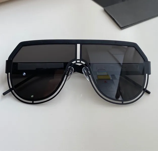 new men sunglasses 2231 fashion big oval sunglasses coating grey and brown lens metal frame color plated frame UV400 lens top quality