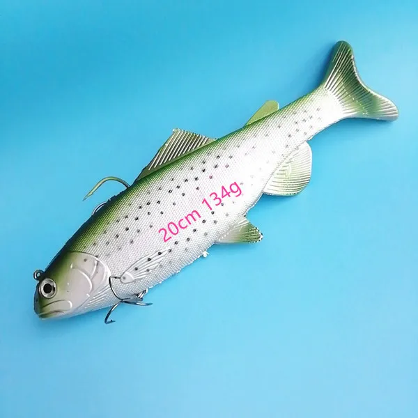 KG fish スイムベイト 釣りのルアーの大量：大きなサイズの柔らかい魚の餌 深海釣りの