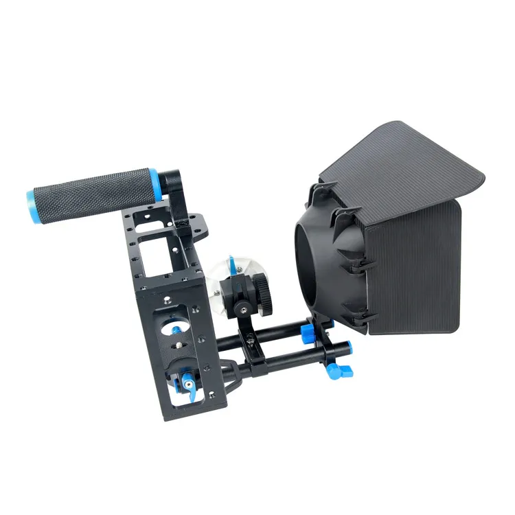 Handeled Dslr Rig Handheld DSLR Rig Camera Cage Set with Follow Focus and Matte Box for ...