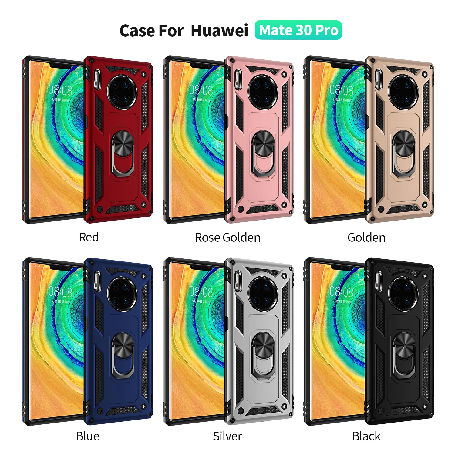 Military Blade Metal Kickstand Case For Huawei Mate 30 Pro Mate 30 P30 Pro P20 Lite Mate20 Lite Drop Tested Protective Cover