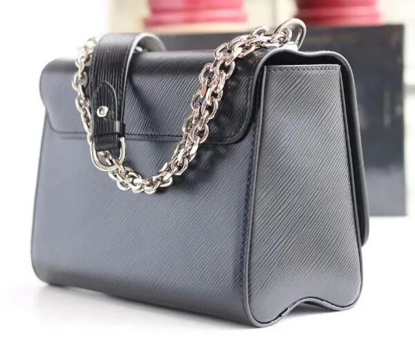 Women Chain Bags Rotating Button Water Ripple Pattern Satchel Luxury Designers Real Leather Crossbody Shoulder Bag Purse Messenger Handbag