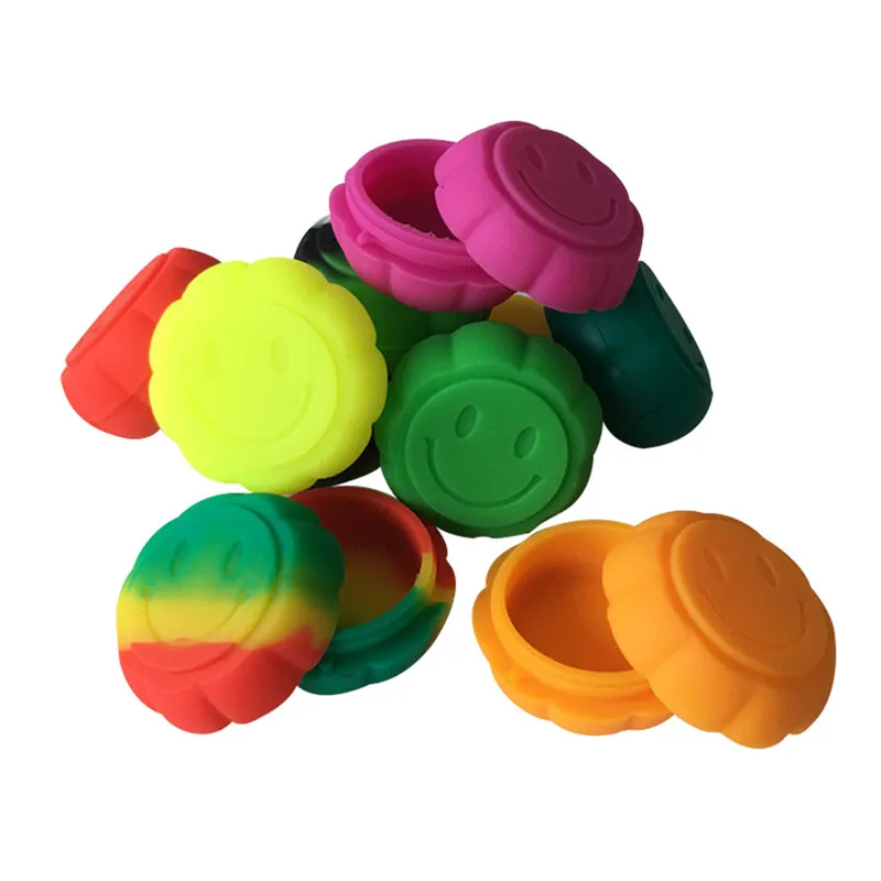 Silikonvaxbehållare 10 st/lot 6ml minipumpaformad behållare med olika färger för dabs Vaxoljekoncentrat Nonstick-förvaringsburkar Lådor