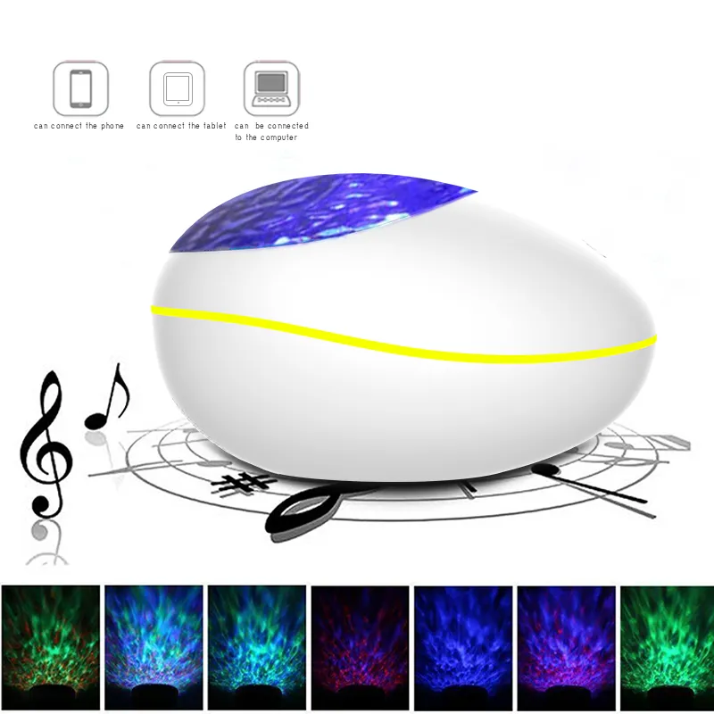 Projecteur de musique Bluetooth , lumière disco blanche
