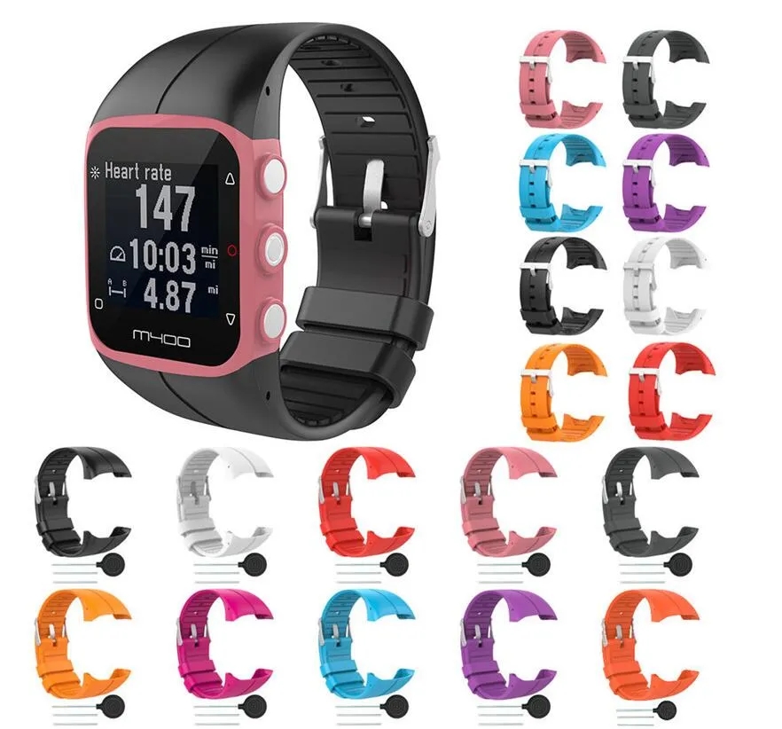 استبدال حزام سليكون حزام معصم للقطبية M400 M430 Watchbands GPS Running Smart Sports Watch Wriststrap