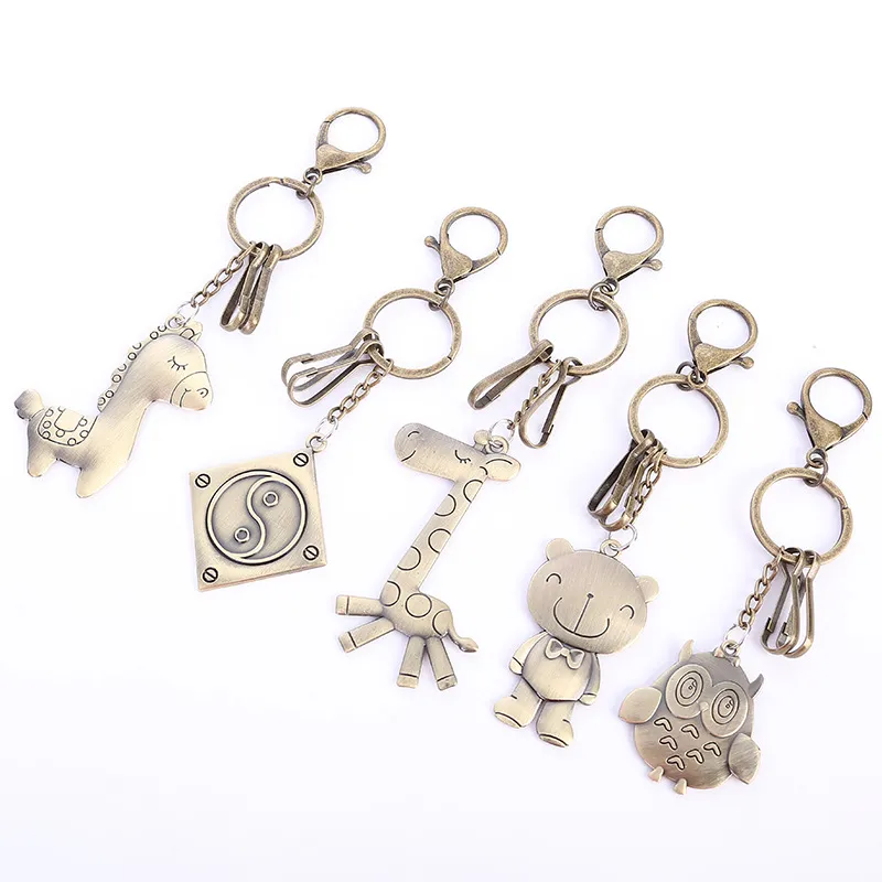 Key Rings Animal Design Cute Animal Keychain - Premium Quality Bear, Giraffe, Horse & Owl Key ...