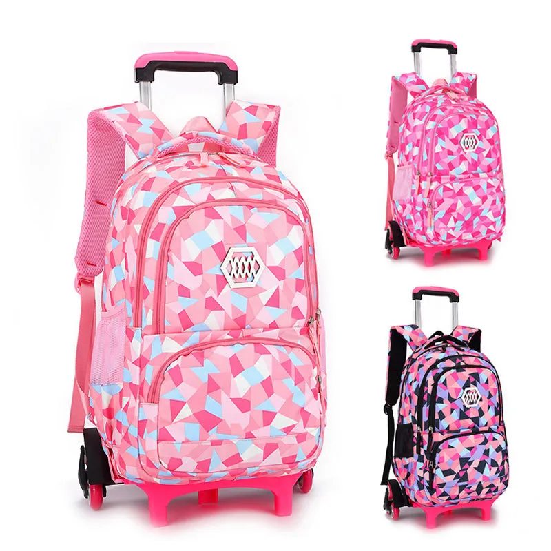 Mochila con ruedas para niñas y niños, mochila con ruedas, mochilas para  primaria con lonchera, estuche para lápices, equipaje, Negro -, Mochilas de