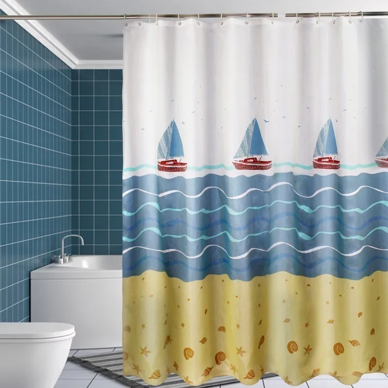 GiuMsi Tenda Da Doccia Boho Con Nappe - Bianco E Nero, 183x182 Cm, Righe Moderne, In Poliestere Impermeabile, Con 12 Ganci Inclusi, Decorazione Bagno Resistente