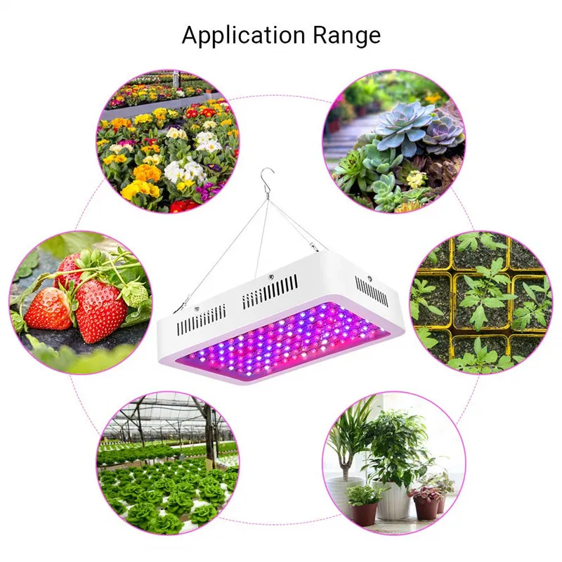 Yeni LED Bitki Işık Büyümek, 1000 W 1200 W 1500 W 2000W Tam Spektrum Tesisi Işık, Kapalı Bitkiler Veg ve Çiçek Için Ayarlanabilir Halat Ile