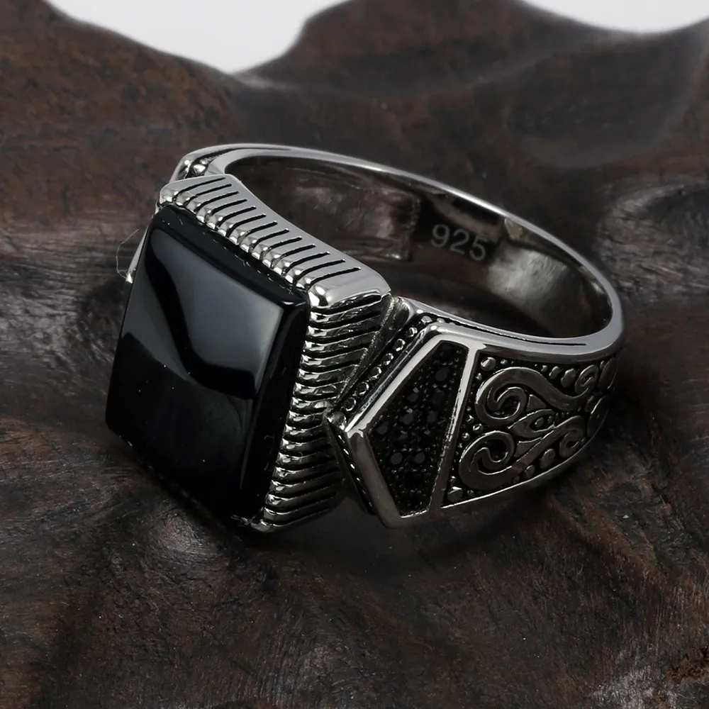 Anillos alumnos para hombre S925 Antiguos anillos turcos el anillo de para