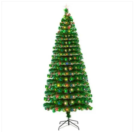 7.5ft fiberoptisk julgran med 260 LED-lampor + 260 grenar