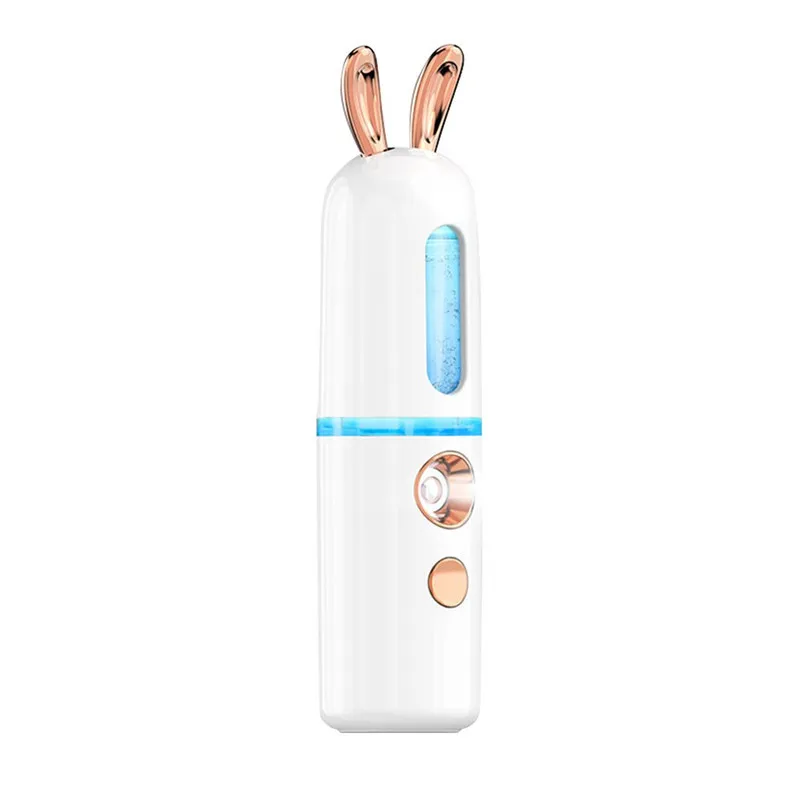 Nano Hydrating Facial Steamer Spraying Machine Body Nebulizer Spray Steamer Travel Fuktgivande Söt Fawn Bunny Beauty Instruments