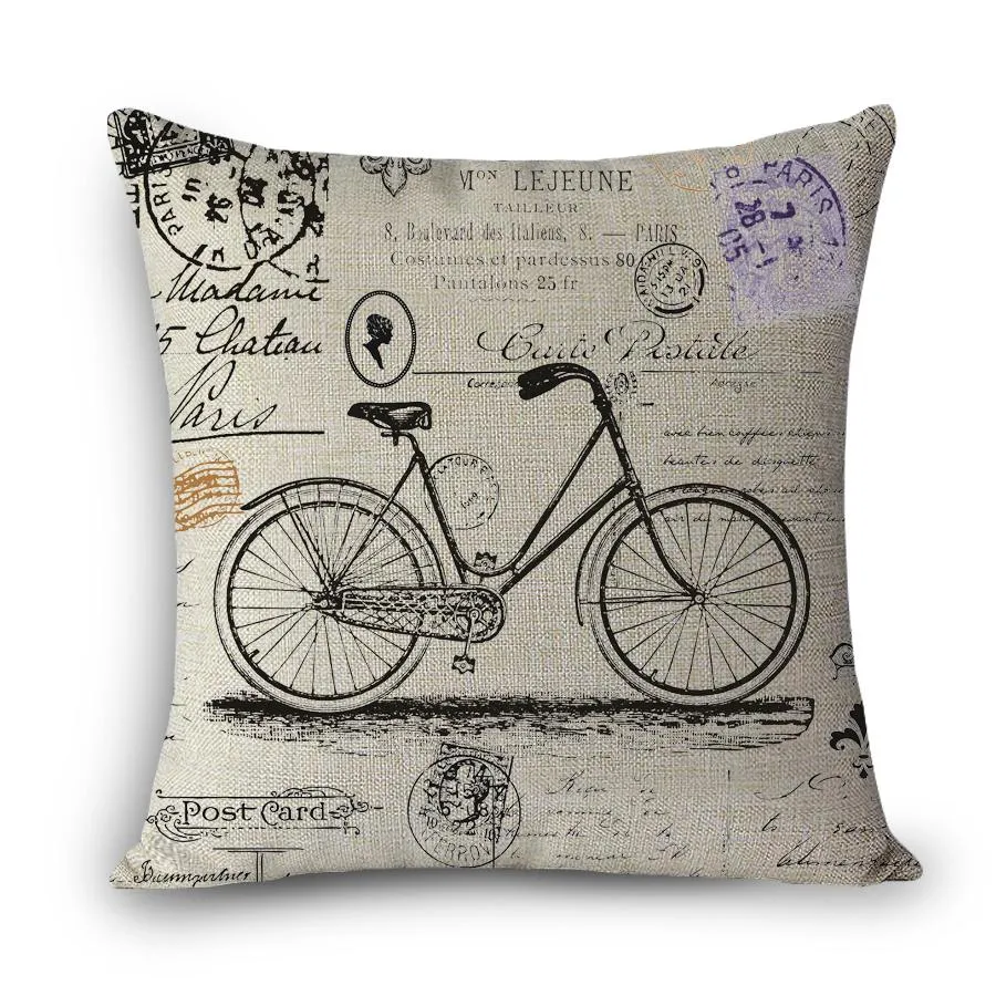 Wholesale- MYJ-A1 throw pillow without inner design print bicycle decorative throw pillows dandelion colorful printed home decor