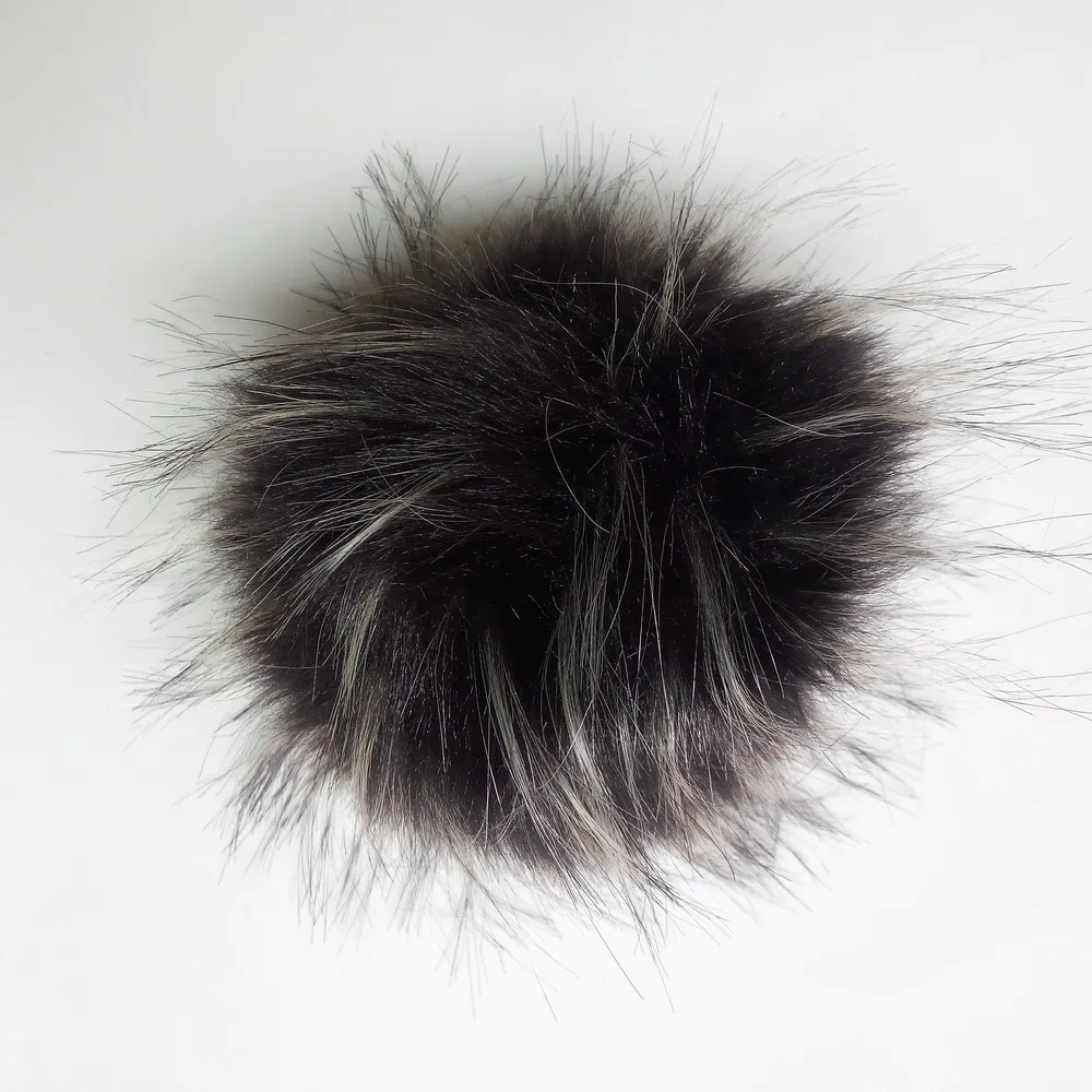 SUSULU DIY Lot de 12 pompons en fausse fourrure de renard pelucheux avec cordon élastique pour vêtements tricotés, bonnets, écharpes, chaussures, porte-clés, breloques de sac, couleurs mélangées, 10 cm
