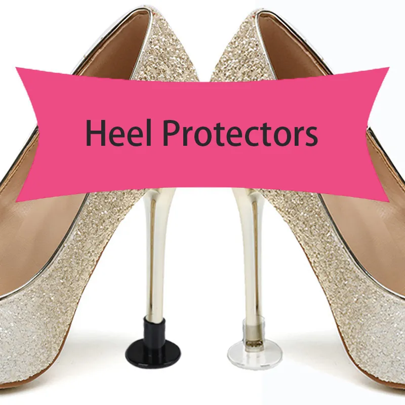 Chapeau de protection en PVC pour talons soins des chaussures chapeau en étain pour talons hauts pompes Stiletto anti-dérapant résistant à l'usure muet talon clou fête de mariage protège-talons protège la pelouse