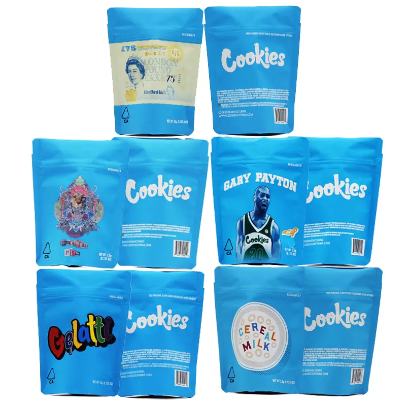 Newest COOKIES California SF 3.5g Mylar Childproof 420 Flower Packaging