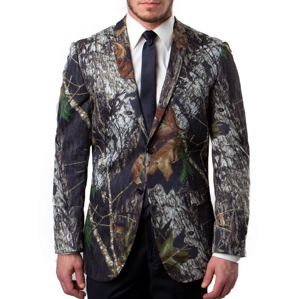 Full Camouflage Groom Satin Wedding Tuxedos Camo Notched Lapel Groomsmen Custom Formal Father Men Wear Only Jacket Bow or tie308s