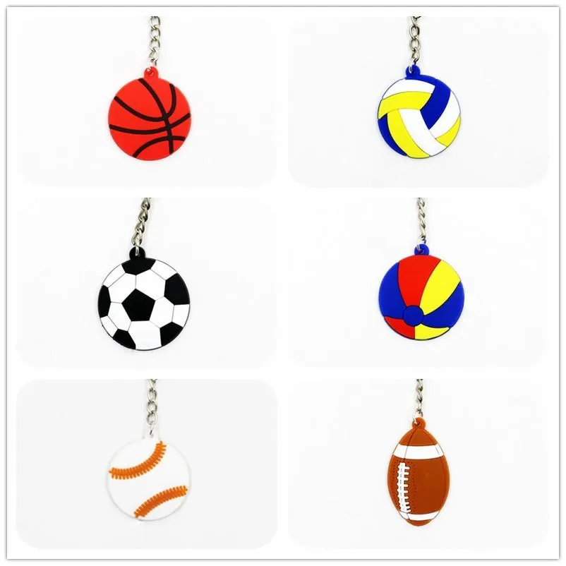Porte-clés de volley-ball en PVC pour hommes et femmes, ornements à la  mode, cadeaux