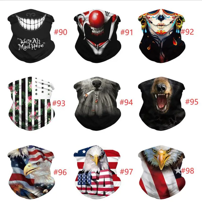 Mannen Vrouwen 3D Designer Blad Gezichtsmasker Cover Magic Cap Sjaals Outdoor Cycling Head Sjaal Snood Halsbuis Hoofddeksels Wrap Hoofdband Bandana