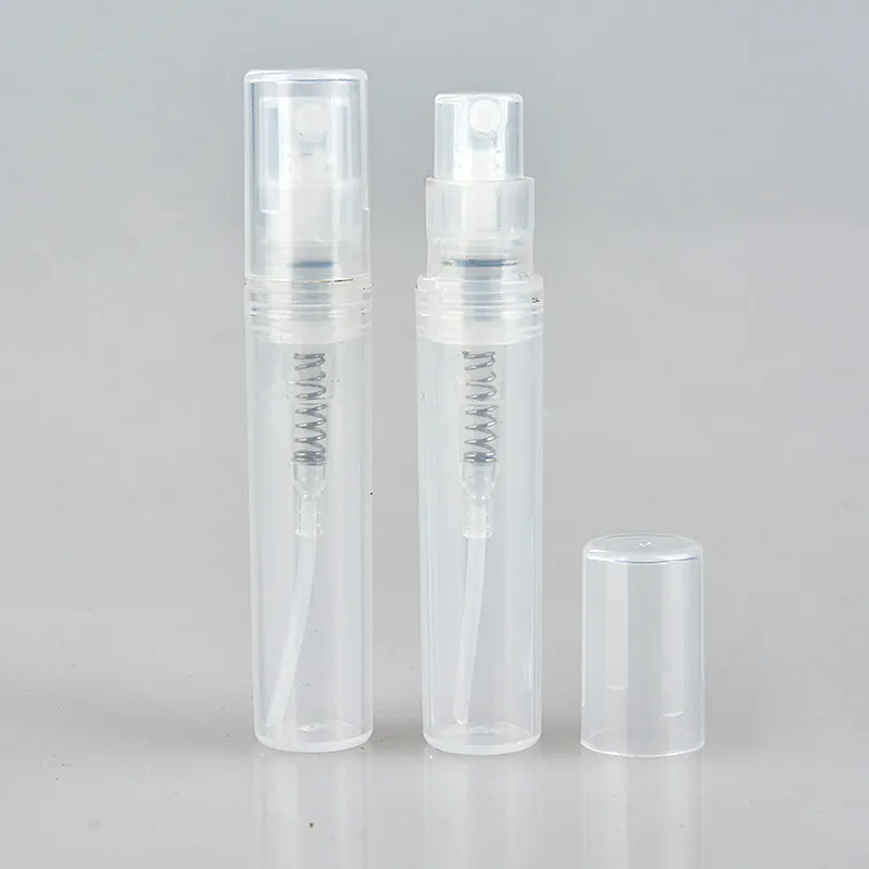 Vendita calda 3000 pz/lotto 3 ml Piccolo Profumo di Plastica Spray Bottiglie Vuote Contenitori Cosmetici Mini Flacone Spray In Stock