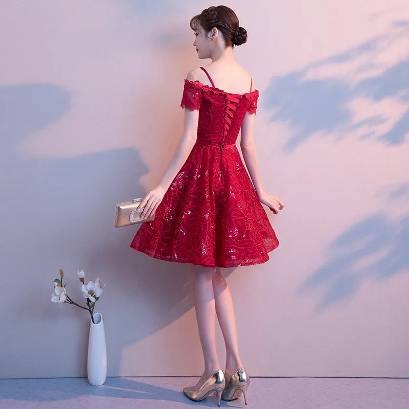 FADISTEE New Design A Line Short Dresses Boat Neck Cocktail Party