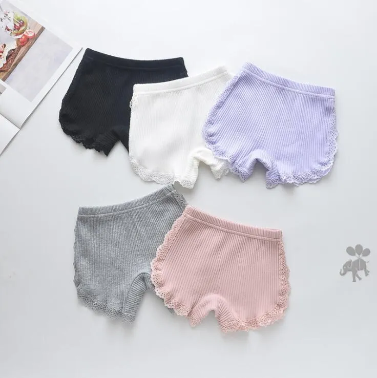 Bébé Filles Coton Pantalons De Sécurité Enfants D'été Dentelle Garniture Sous-Vêtements Enfants Anti-lumière Court Leggings Respirant Shorts Sous La Jupe YPP234