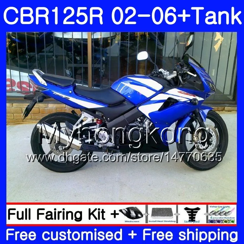 Karosserie + Tank für HONDA CBR-125R CBR125R 2002 2003 2004 2005 2006 blau Lager heiß 272HM.50 CBR 125CC 125 R 125R CBR125RR 02 03 04 05 06 Verkleidungen