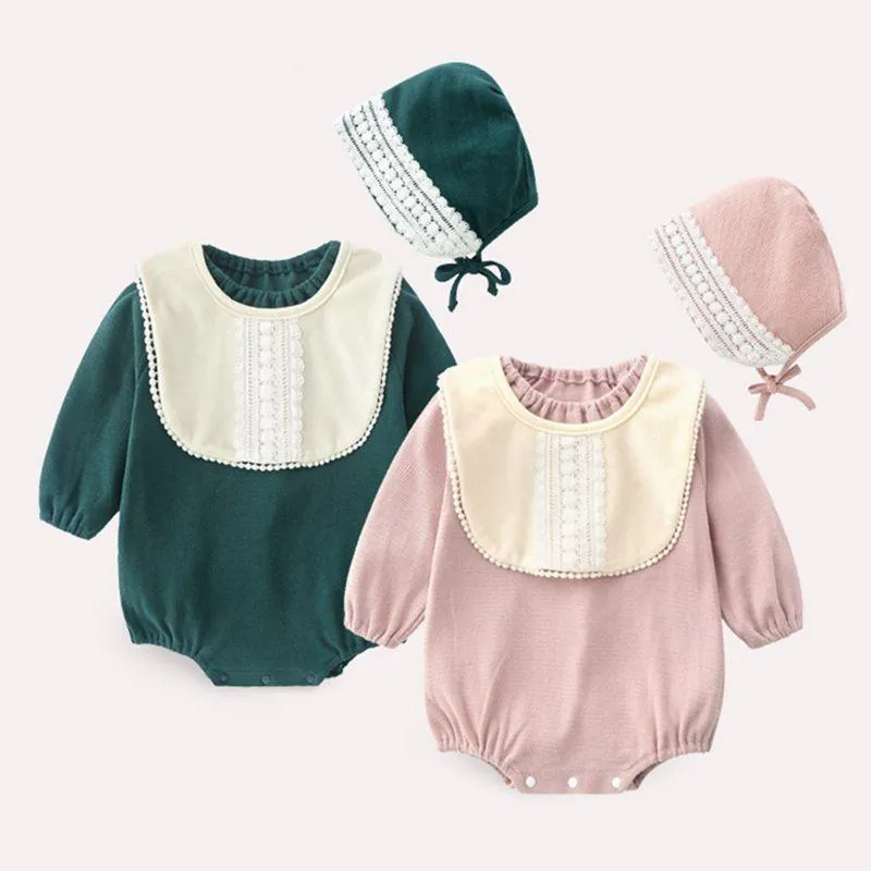 3pcs Newborn Baby Girls Romper Baby Clothes 2020 Cotton Autumn Rompers Vintage Infant Girls Jumpsuit