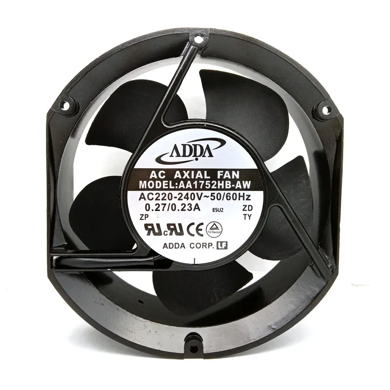 新しいオリジナルADDA AA1752HB-AW AC220-240V 50/60HZ 0.27/0.23A 172X51MM 2LINESインバーター冷却ファン