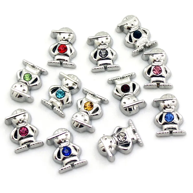 12pcs/lot "Boy" floating charms for necklace & bracelets fashion charms accessories LSFC097*12