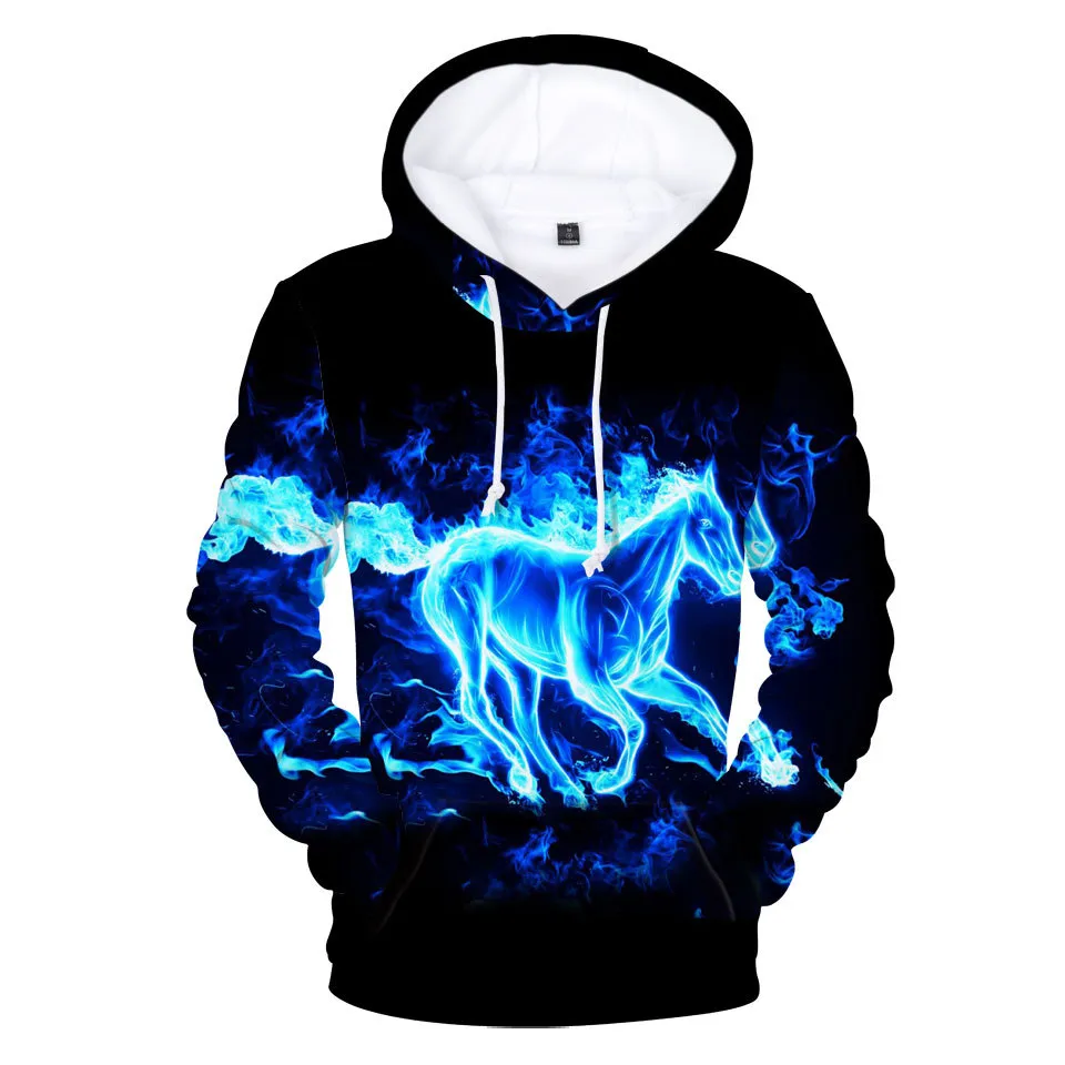 Sweat à capuche 3D Flame Sky pour hommes et femmes, sweat-shirt Cool, à la mode, printemps-automne