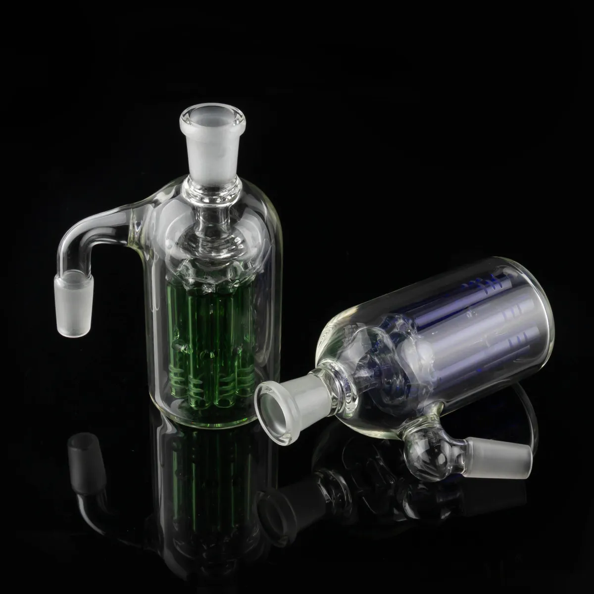 Klassieke Ash catcher arm perc Dikke Pyrex Bubbler Ashcatcher Waterpijpen 45 90 Graden voor 14mm vrouwelijke bong dab rig