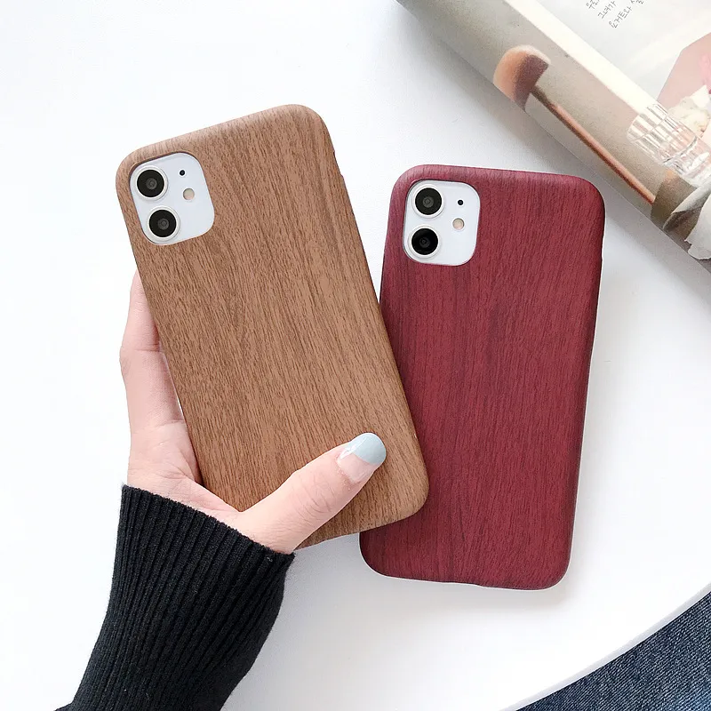 Ultra Slim Soft TPU Wooden Pattern Phone Case for iPhone 11 Pro Max Retro Vintage Back Cover For iphone XR XS 8 7 Plus