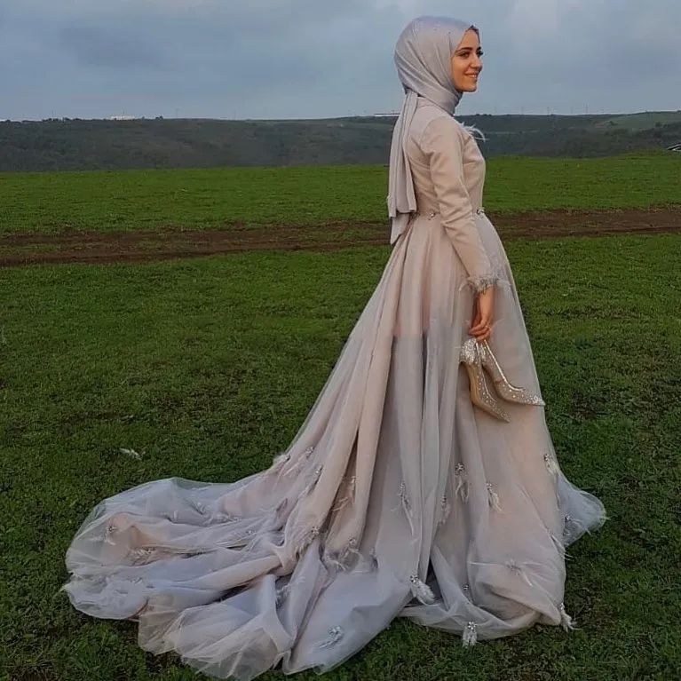 Kaftan top wedding gown