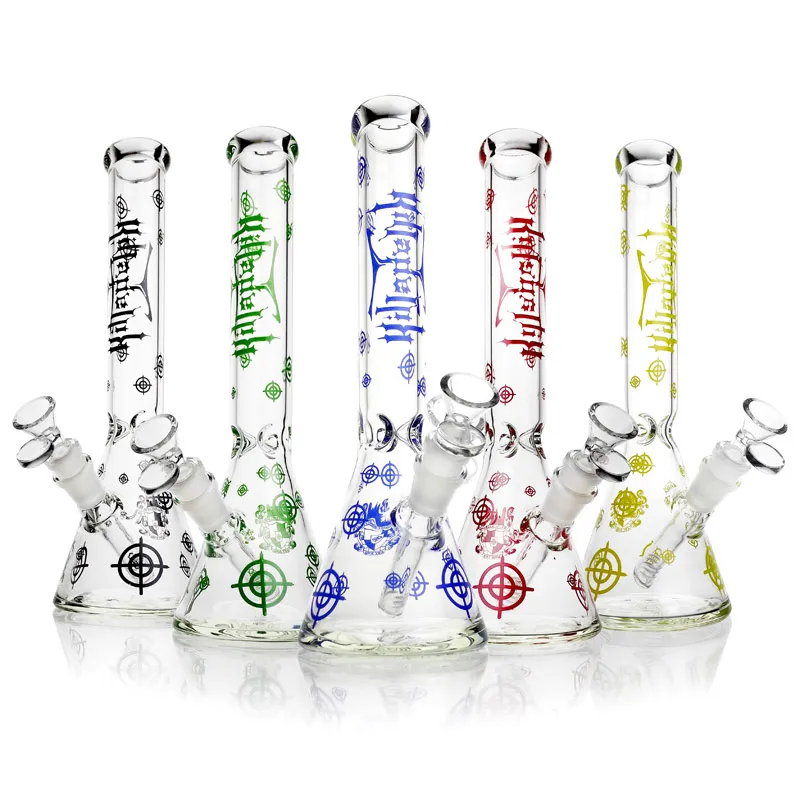 semplice bong di vetro in vetro acqua bong becher base bong da 12 '' killadelph bong tubi con tubo d'acqua in stile becher articolare da 14 mm