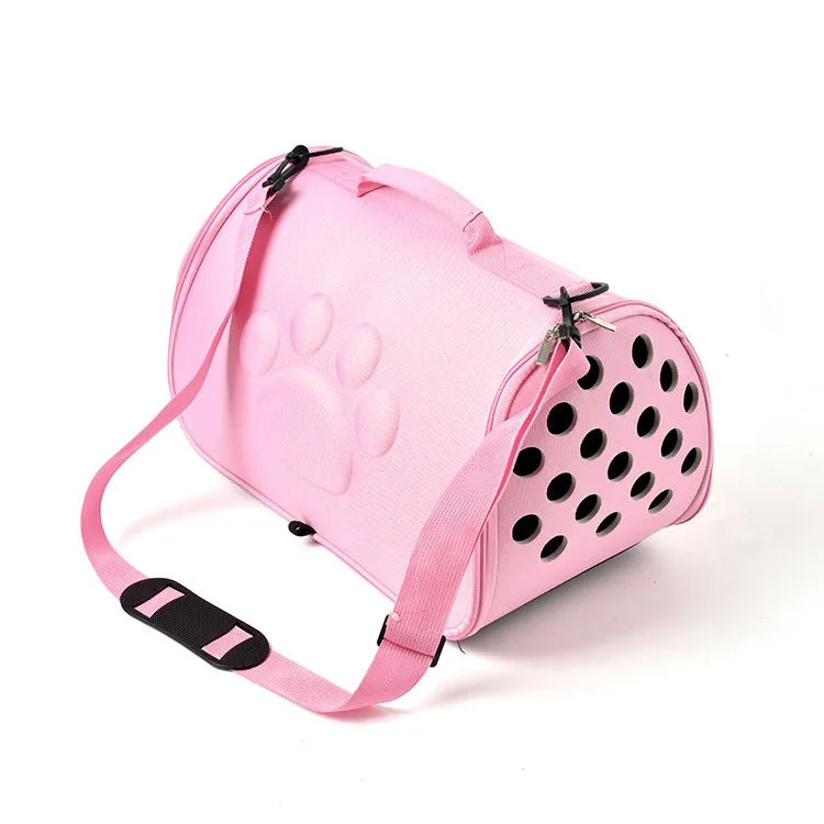 M 42 26 26cm Eva Dog Cat Folding Pet Carrier Bag Collapsible Basket Air Holes Puppy Crate Handväska Burväskor PETS levererar Transp263b