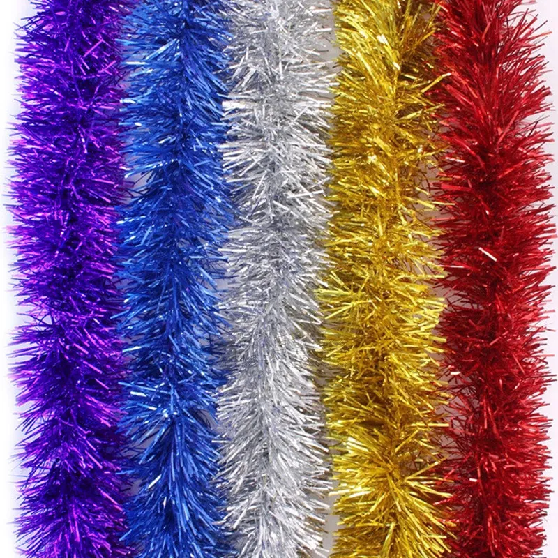 Christmas Tinsel Garland Christmas Tree Decorations Classic Shiny