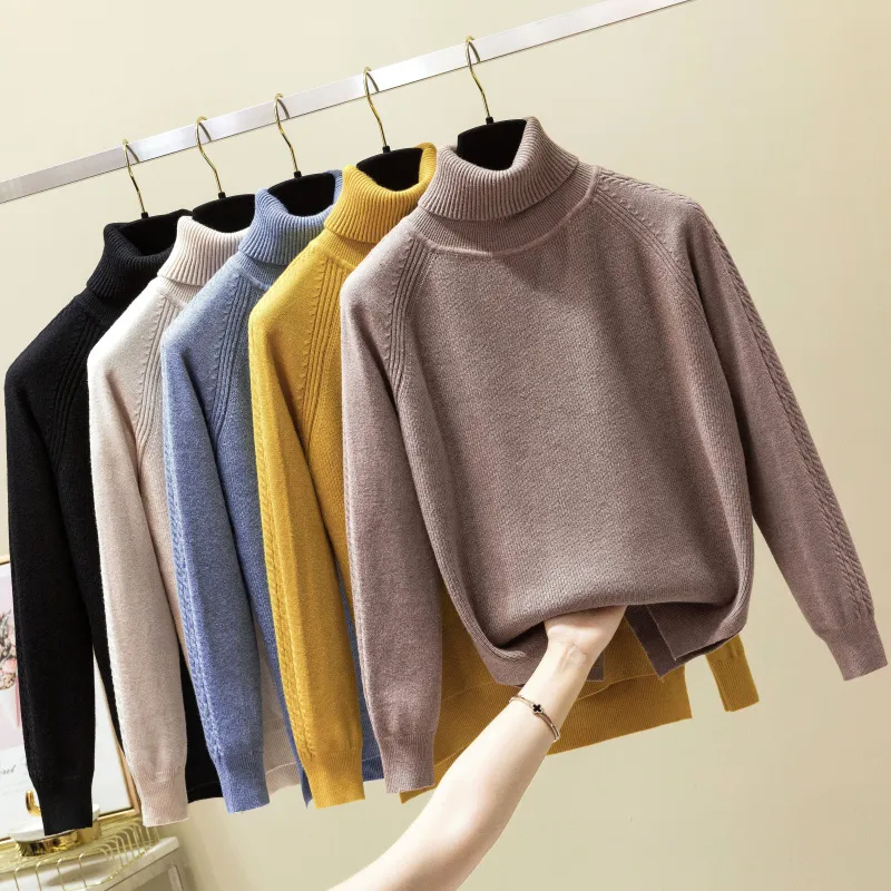 2019 Autumn Winter Cashmere Sticked Women Sweater and Pullover Female Tricot Jersey Jumper Pull Femme