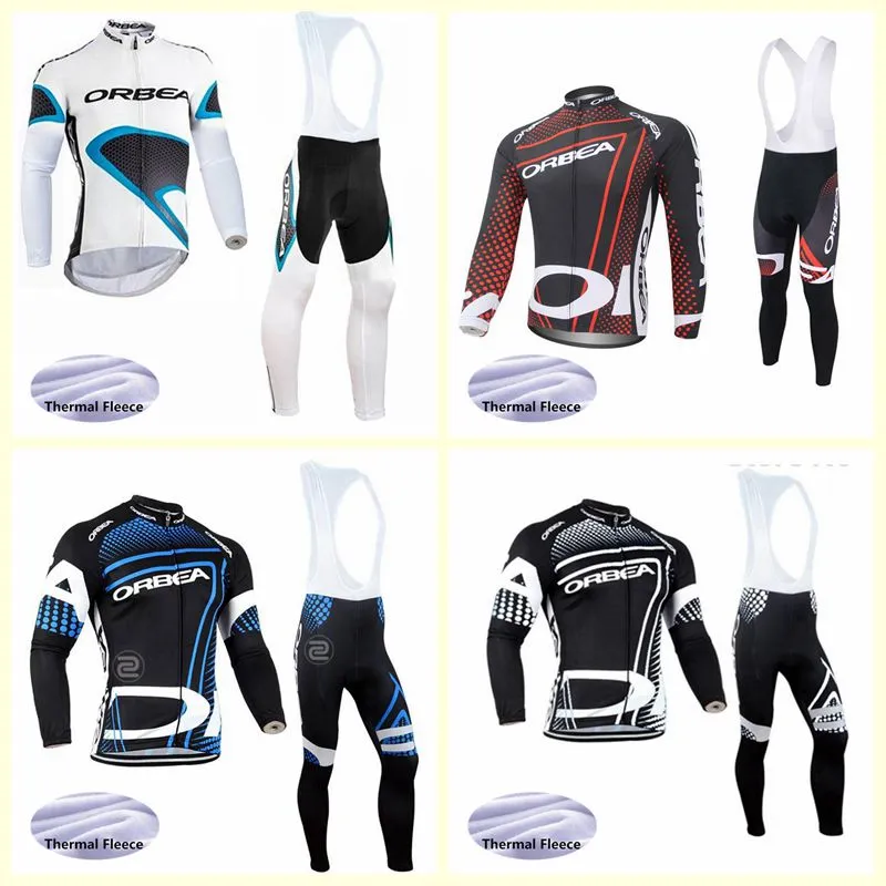 Orbea equipe ciclismo inverno térmico fleece jersey bib pants conjuntos Ropa ciclismo mountain bike ciclismo roupas de corrida de bicicleta u122611