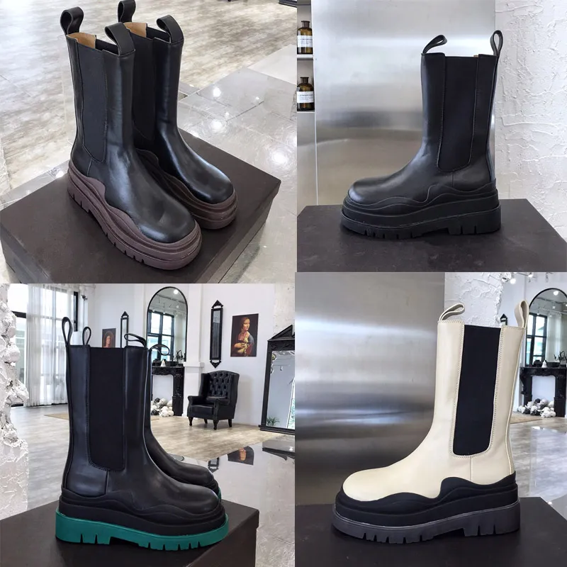 2020 nuevos botines de marca de moda BOTAS DE NEUMÁTICOS plataforma de mujer bota gruesa bota de dama diseñador de lujo botas de mujer Botas de diseñador de media pantorrilla