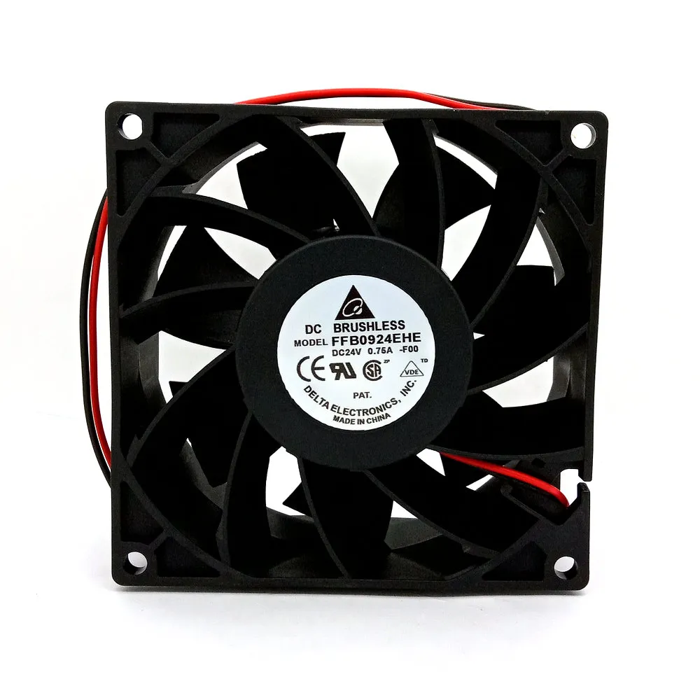 Nouveau ventilateur de refroidissement Original Delta FFB0924EHE DC24V 0.75A 8CM 92*92*38MM 2 lignes