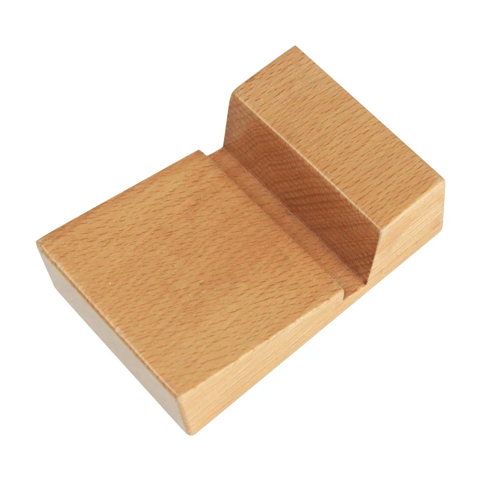 Wholesale titular de la tela de la célula de la madera natural de la haya impermeable con el diseño del logotipo de la tableta universal del modelo de la tableta universal para el iPhone Samsung Huawei