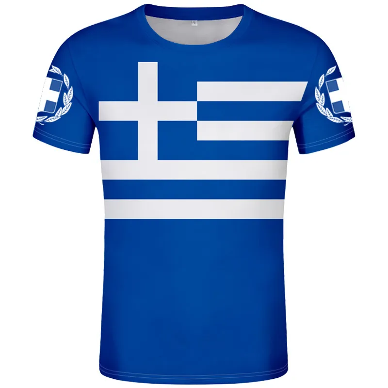 Grèce homme t-shirt bricolage gratuit sur mesure nom numéro grc t-shirt drapeau de la nation gr pays logos grecs imprimer photo mot vêtements