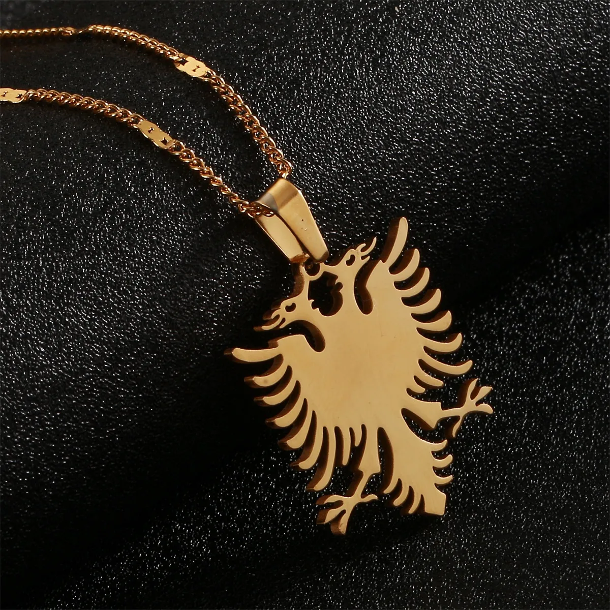 Albanië Eagle hanger kettingen roestvrij staal etnische dierenketting sieraden Gifts244w